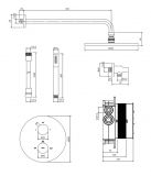 Termostatyczny System Prysznicowy Podtynkowy Złoty Szczotkowany Y SYSYT05XGLB Omnires