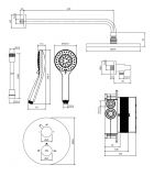 Termostatyczny System Prysznicowy Podtynkowy Złoty Y SYSYT05GL Omnires