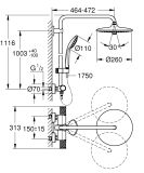 Termostatyczny System Prysznicowy Vitalio 27298003 Chrom Grohe