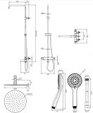 Termostatyczny System Wannowo-Prysznicowy Natynkowy Czarny Y Y1234ALBL Omnires