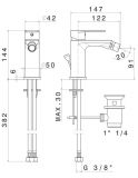 Bateria Bidetowa Timea Chrom V16070/CHR Vema