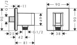 Uchwyt Prysznicowy FixFit Czarny Mat 26889670 Hansgrohe