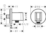 Uchwyt Prysznicowy FixFit S Biały Mat 26888700 Hansgrohe