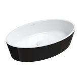 Umywalka Nablatowa Bari Czarno-Biała 50x30 BARI500UNBCP Omnires