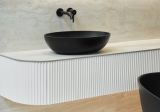 Umywalka Nablatowa Birma I 57x41 Czarny Mat Marmorin