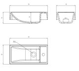 Umywalka Nablatowa Corfu Biały 50x25 CORFUBP Omnires