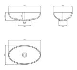 Umywalka Nablatowa Crete Biały 51x30 CRETEBP Omnires