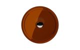Umywalka Nablatowa Enya Ume-36-Erb 36x36x10 Earth Rust Besco