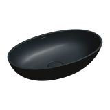Umywalka Nablatowa Shell M+ Black Lava 60x35 cm SHELLUNBLV Omnires
