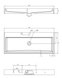 Umywalka Nablatowa Thasos Biały 100x42 THASOS1000BP Omnires