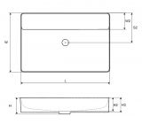 Umywalka Nablatowa Rima 2.0 60x40 cm Excellent