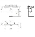 Umywalka Ścienna Strada II 120x43 Biały T364801 Ideal Standard