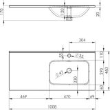 Umywalka Skappa 101X46,6 Cm 146035 Elita