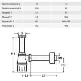 Półsyfon Butelkowy Umywalkowy Biały PCV 108694/5725PL/703219 Viega