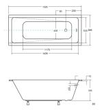 Wanna Do Zabudowy Ellen EMPORIA-BS-WAM160 159,5x69,5 Emporia