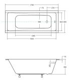 Wanna Do Zabudowy Ellen EMPORIA-BS-WAM180  179x80 Emporia