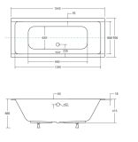 Wanna Do Zabudowy Prima EMPORIA-BS-WAQ155 154,5x70 Emporia