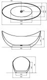 Wanna Wolnostojąca Axya Waa-180-Obc 180x80 Ocean Breeze Besco