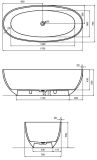 Wanna Wolnostojąca Mexa Wam-170-Bwc 170x78 Blue Wave Besco
