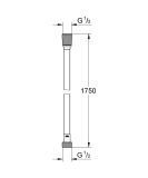 Wąż Prysznicowy Silaflex Phantom Black 28388KF1 Grohe
