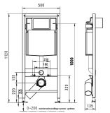 Zestaw 3w1 Jomotech 112 Stelaż WC + Przycisk Exclusive 2.0 Czarny + Wsporniki 174-91102500-00 Werit