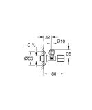 Zawór Kątowy Matte Black 220732430 DN 15 Grohe