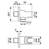 Zestaw Higieniczny Alpha Chrom BD125AA Ideal Standard