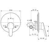 Zestaw Higieniczny Alpha Chrom BD125AA Ideal Standard