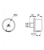 Zestaw Natryskowy Cerafine Chrom BD189AA Ideal Standard