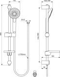 Zestaw Natryskowy Cerafine Chrom BD189AA Ideal Standard