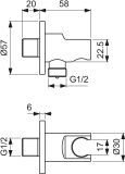 Zestaw Natryskowy Ceraline Chrom BD193AA Ideal Standard