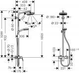 Zestaw Natryskowy Croma Showerpipe 160  27266400 Hansgrohe