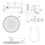 Zestaw Natryskowy Podtynkowy Czarny Mat BD193XG Ideal Standard