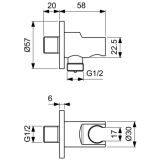 Zestaw Natryskowy Termostatyczny Ceratherm Z Deszczownicą Chrom A7573AA Ideal Standard