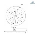 Zestaw Natryskowy Termostatyczny Ceratherm Z Deszczownicą Czarny Mat A7573XG Ideal Standard