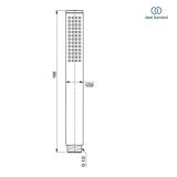 Zestaw Natryskowy Termostatyczny Ceratherm Z Deszczownicą Czarny Mat A7573XG Ideal Standard