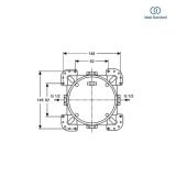 Zestaw Natryskowy Termostatyczny Ceratherm Z Deszczownicą Czarny Mat A7573XG Ideal Standard