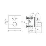 Zestaw Natryskowy Termostatyczny Ceratherm Z Deszczownicą Szary A7572A5 Ideal Standard