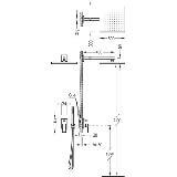 Zestaw Natryskowy Z Baterią Podtynkową Cuadro 106980 Tres
