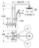 Zestaw Natyskowy Z Deszczownicą I Baterią Termostatyczną Euphoria 27296001 Grohe