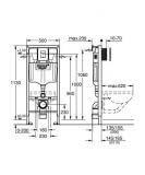 Zestaw WC Miska Pro Laufen Stelaż Rapid SL Grohe 3w1