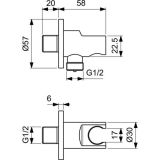 Zestaw Prysznicowy Ceraline Chrom BD192AA Ideal Standard