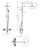 Zestaw Prysznicowy Contour Miedz Szczotkowana CT8044CPB Omnires