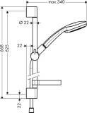 Zestaw Prysznicowy Croma 100 Multi EcoSmart/Unica 27777000 Hansgrohe