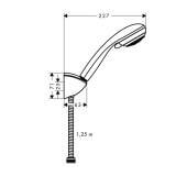 Zestaw prysznicowy Crometta 85 vario/porter'c Chrom 27558000 Hansgrohe