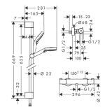 Zestaw Prysznicowy Crometta Vario Combi 1001 27812400 Hansgrohe