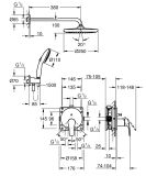Zestaw Prysznicowy Eurosmart Z Deszczownicą Tempesta 250 25288000 Grohe
