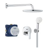 Zestaw Prysznicowy Eurosmart Z Deszczownicą Tempesta 250 25288000 Grohe