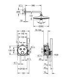 Zestaw Prysznicowy Grohtherm SmartControl Z Deszczownicą Euphoria 260 34867000 Grohe