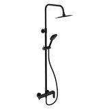Zestaw Prysznicowy Ścienny Z Deszczownicą 25 Cm, Czarny Soft Clever 2.0 AREX.4181BS Excellent